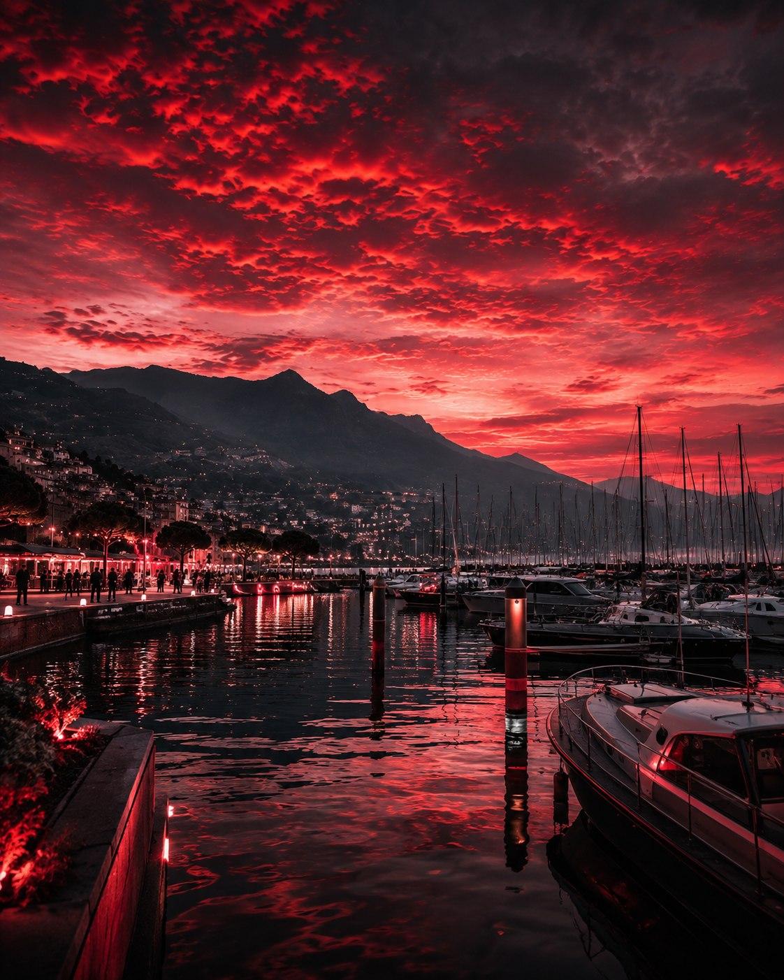 Tramonto sul lago
